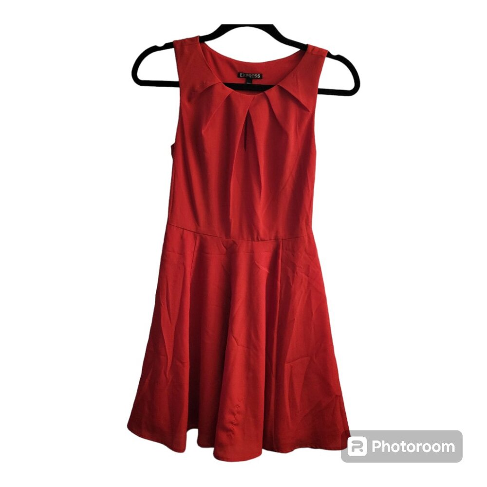 Express Keyhole Red Dress